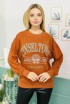 150554 B Yaka Baskili Sweatshirt